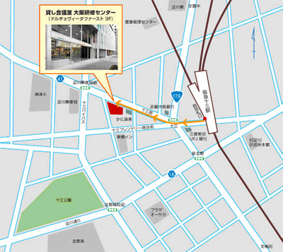 貸し会議室　大阪研修センター 地図